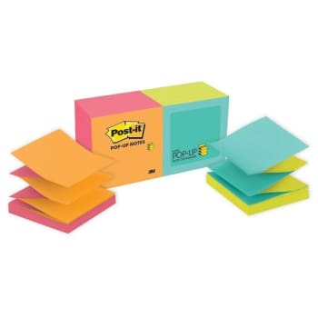Image for Post-It® Cape Town Assorted Colors Pop-Up Notes 3" x 3", Package Of 12 from HD Supply