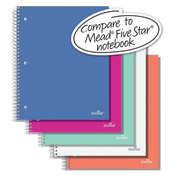 Office Depot® White Quadrille Ruled Stellar Poly Notebook 8-1/2" x 11"