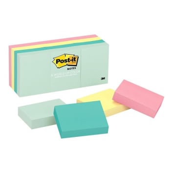 Image for Post-It® Marseille Assorted Colors Original Pads 1-1/2" x 2", Package Of 12 from HD Supply