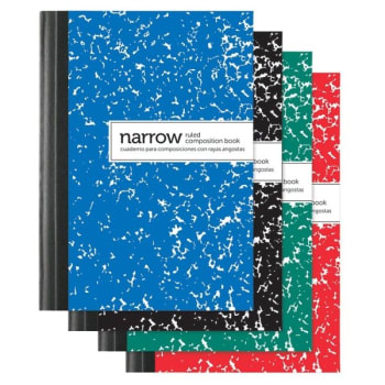 Office Depot® White Narrow Ruled Mini Marble Composition Books 3-1/4x4-1/2" Package Of 4