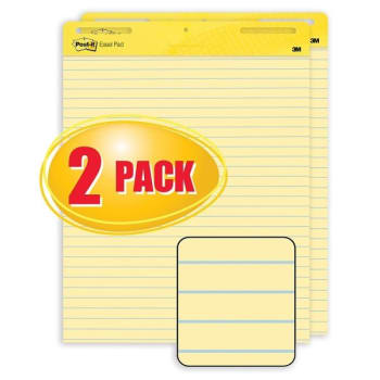Image for Post-It® Yellow Quadrille Ruled Self Stick Easel Pads 25" x 30", Package Of 2 from HD Supply