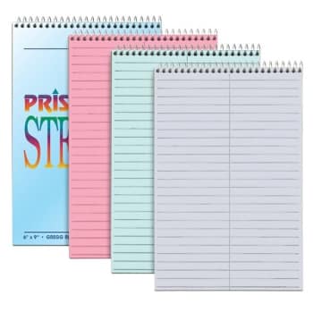 TOPS® Orchid Gregg Ruled Prism Steno Books 6" x 9", Package Of 4