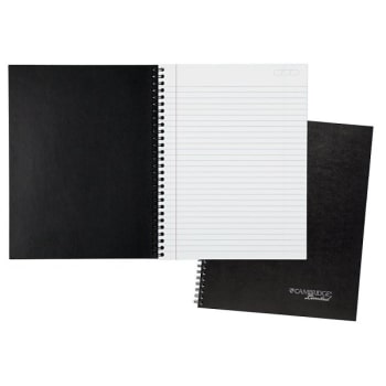Image for Cambridge Limited® Black Linen Legal Side Bound Meeting Notebook 8-1/2 x 11" from HD Supply