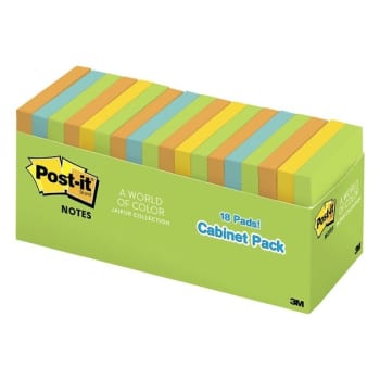 Image for Post-It® Jaipur Assorted Colors Original Pads 3" x 3", Package Of 18 from HD Supply