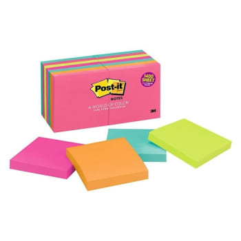 Image for Post-It® Cape Town Assorted Colors Notes 3" x 3" 100-Sheets, Package Of 14 from HD Supply