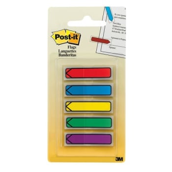 Image for Post-It® Assorted Primary Colors Arrow Flags 1/2" x 1-7/10" from HD Supply