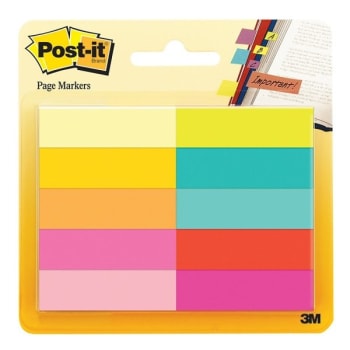 Image for Post-It® Assorted Bright Colors Page Markers 1/2" x 1-3/4" from HD Supply