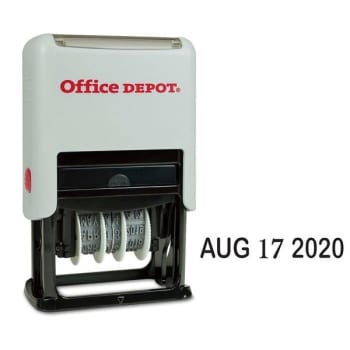 Image for Office Depot® Black Self-Inking Dater With Extra Pad from HD Supply