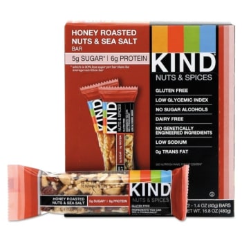 KIND® 1.4 Oz Honey Roasted Sea Salt Nuts And Spices Bar Package Of 12