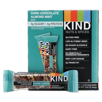 Image for KIND® 1.4 Oz Dark Chocolate Almond Mint Nuts And Spices Bar Package Of 12 from HD Supply