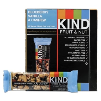 Image for KIND® Dark 1.4 Oz Blueberry Vanilla And Cashew Fruit And Nut Bar Package Of 12 from HD Supply