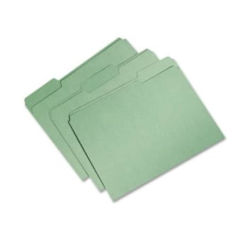 Image for Skilcraft Recycled File Folders, 1/3-Cut 1-Ply, Letter, Bright Green, Pack Of 100 from HD Supply