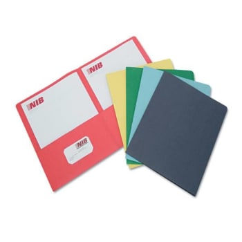 Image for Skilcraft Double Pocket Portfolio, Letter Size, Assorted, Box Of 25 from HD Supply