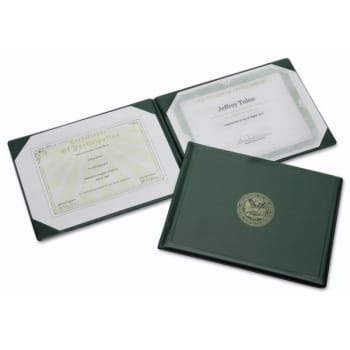 Image for Skilcraft Award Certificate Holder, 8 1/2 X 11, Army Seal, Green/Gold from HD Supply