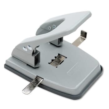 Skilcraft Fixed Two-Hole Punch, 1/4 Holes, Gray