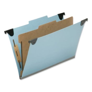 Skilcraft Hanging Classification Folders, Legal, 3, Light Blue, Box Of 5