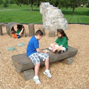 Image for Nature Rocks® by Ultraplay® Log Bench, GFRC Construction, 6' X 2' from HD Supply