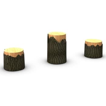 Nature Rocks® 3-Step Tree Stump Steppers