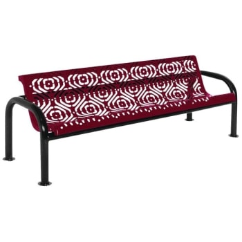 Image for Ultrasite® Fiesta Burgundy Surface Mount Contour Bench 6' With Back from HD Supply