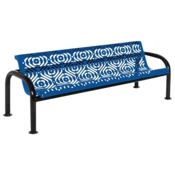 Image for Ultrasite® Fiesta Blue Surface Mount Contour Bench 6' With Back from HD Supply
