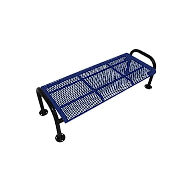 Ultrasite® Perforated Ultra Blue Surface Mount Contour Bench 6'