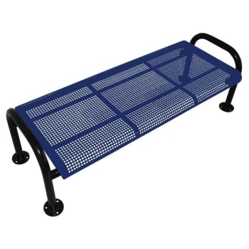 Ultrasite® Perforated Ultra Blue Surface Mount Contour Bench 6'