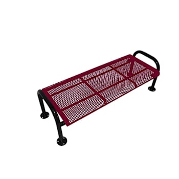 Image for Ultrasite® Perforated Burgundy Surface Mount Contour Bench 6' from HD Supply