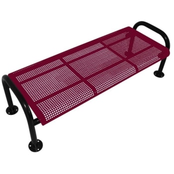 Image for Ultrasite® Perforated Burgundy Surface Mount Contour Bench 6' from HD Supply