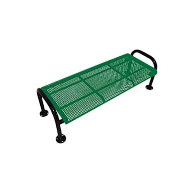 Image for Ultrasite® Perforated Green Surface Mount Contour Bench 6' from HD Supply
