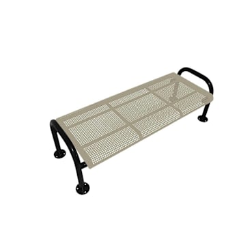 Ultrasite® Perforated Beige Surface Mount Contour Bench 6'