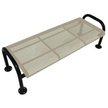 Ultrasite® Perforated Beige Surface Mount Contour Bench 6'