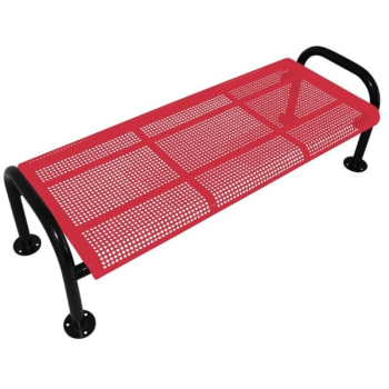 Image for Ultrasite® Perforated Red Surface Mount Contour Bench 6' from HD Supply