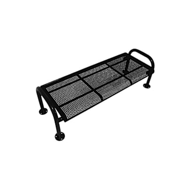 Ultrasite® Perforated Black Surface Mount Contour Bench 6'