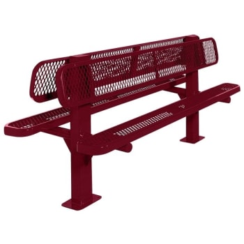 Image for Ultrasite® Diamond Burgundy Surface Mount Double Sided Bench 6' from HD Supply