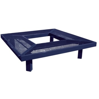 Image for Ultrasite® Diamond Ultra Blue In-Ground Mount Geometric Mall Bench 6' from HD Supply