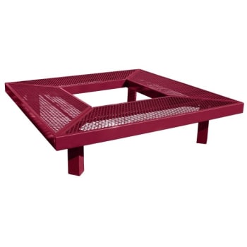 Image for Ultrasite® Diamond Burgundy In-Ground Mount Geometric Mall Bench 6' from HD Supply