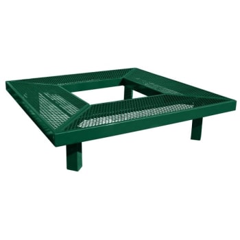 Image for Ultrasite® Diamond Green In-Ground Mount Geometric Mall Bench 6' from HD Supply