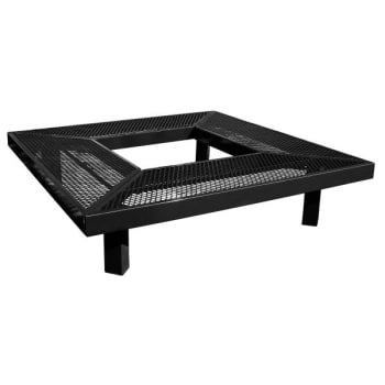 Image for Ultrasite® Diamond Black In-Ground Mount Geometric Mall Bench 6' from HD Supply
