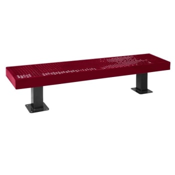 Image for Ultrasite® Diamond Burgundy Surface Mount Mall Bench 6' from HD Supply
