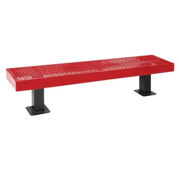 Ultrasite® Diamond Red Surface Mount Mall Bench 6'