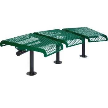 Image for Ultrasite® Diamond Green Surface Mount 3-seat 15° Concave Bench from HD Supply