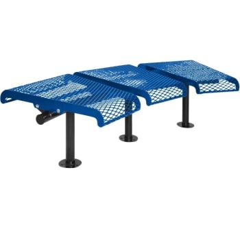 Image for Ultrasite® Diamond Blue Surface Mount 3-seat 15° Concave Bench from HD Supply
