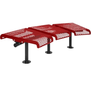 Image for Ultrasite® Diamond Red Surface Mount 3-seat 15° Concave Bench from HD Supply