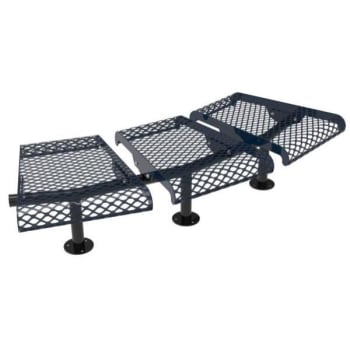 Image for Ultrasite® Diamond Ultra Blue Surface Mount 3-seat 30° Convex Bench from HD Supply