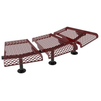Image for Ultrasite® Diamond Burgundy Surface Mount 3-seat 30° Convex Bench from HD Supply