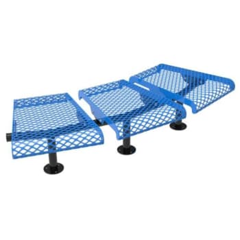 Image for Ultrasite® Diamond Blue Surface Mount 3-seat 30° Convex Bench from HD Supply