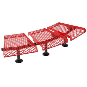 Image for Ultrasite® Diamond Red Surface Mount 3-seat 30° Convex Bench from HD Supply