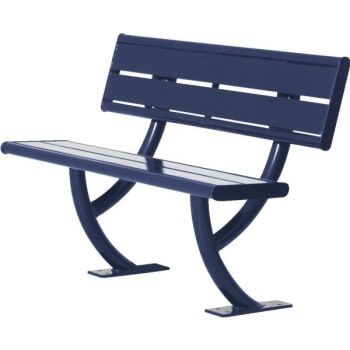 Image for Ultrasite® Ultra Blue Surface Mount Hartford Slat 4' Bench from HD Supply