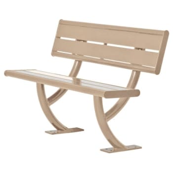Image for Ultrasite® Beige Surface Hartford Horizontal Slat 4' Bench from HD Supply