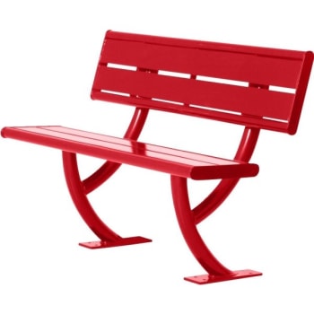 Image for Ultrasite® Red Surface Hartford Horizontal Slat 4' Bench from HD Supply